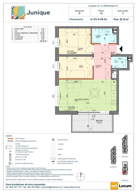 Plan 3 pok. 52m²