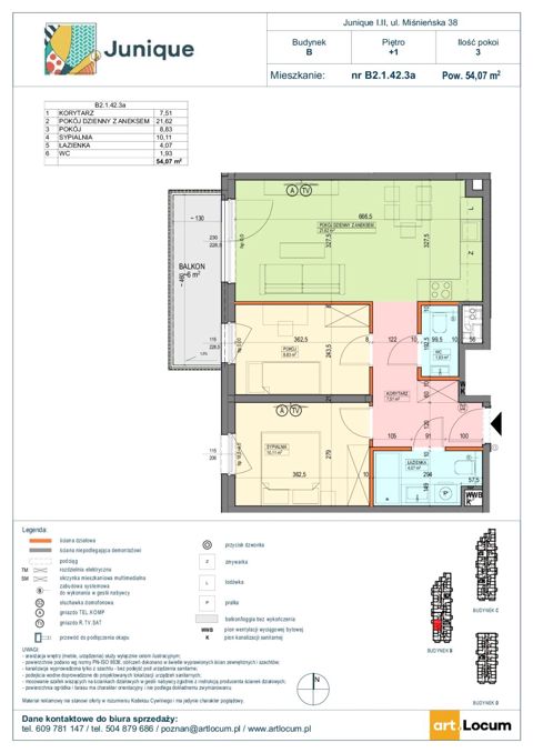 Plan 3 pok. 54m²