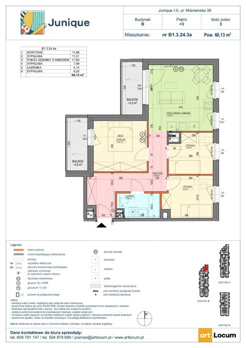 Plan 4 pok. 60m²