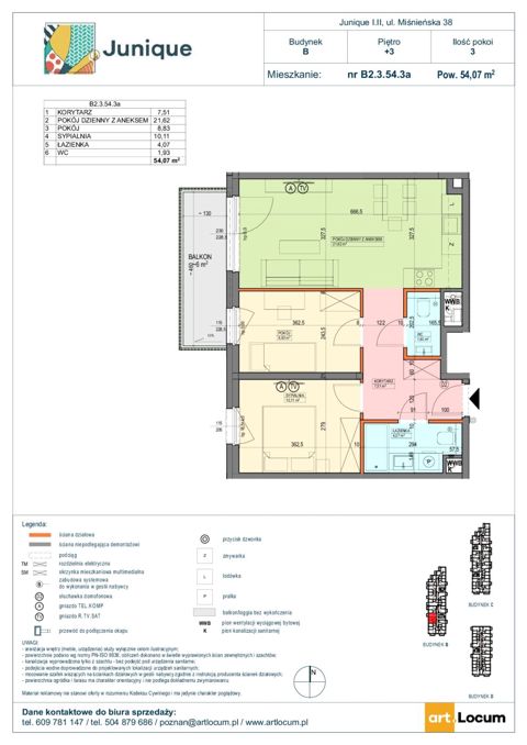 Plan 3 pok. 54m²