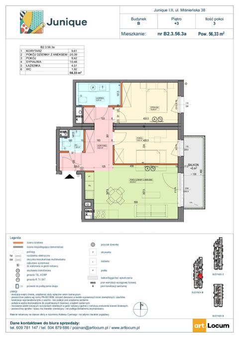 Plan 3 pok. 56m²