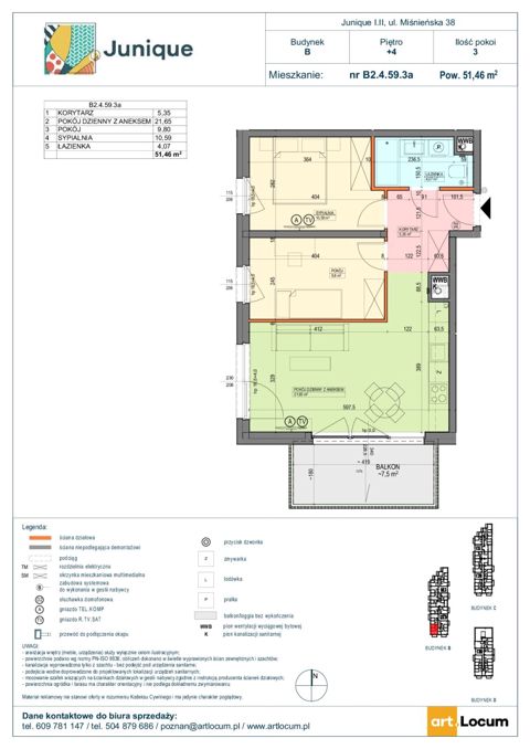 Plan 3 pok. 51m²