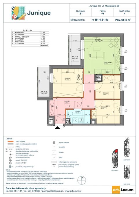 Plan 4 pok. 60m²