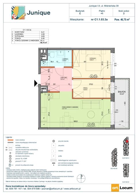Plan 3 pok. 47m²