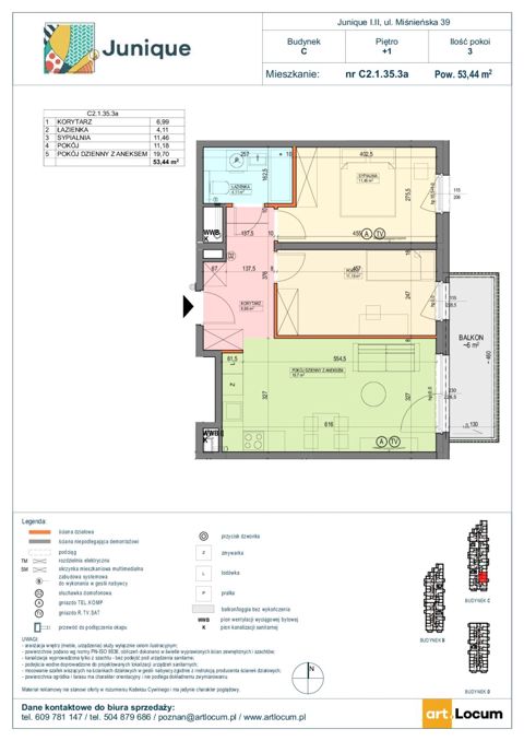 Plan 3 pok. 53m²