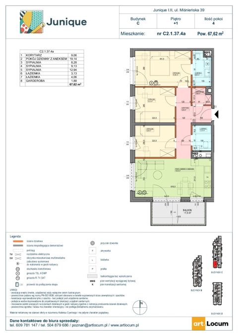 Plan 4 pok. 68m²