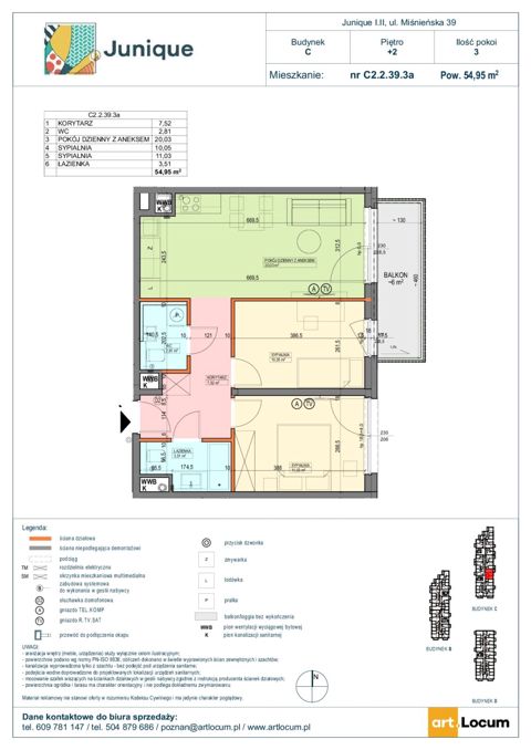 Plan 3 pok. 55m²