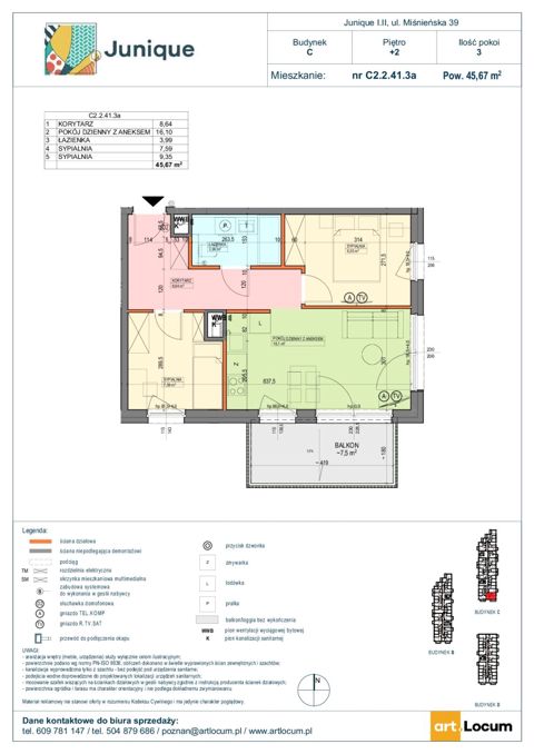 Plan 3 pok. 46m²