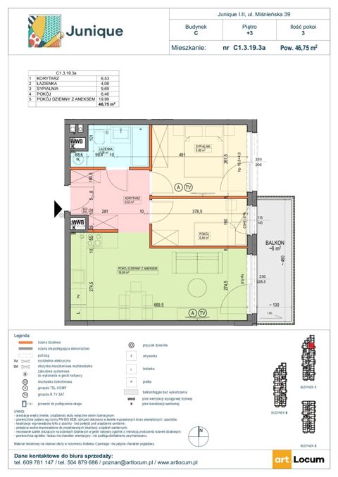 Plan 3 pok. 47m²