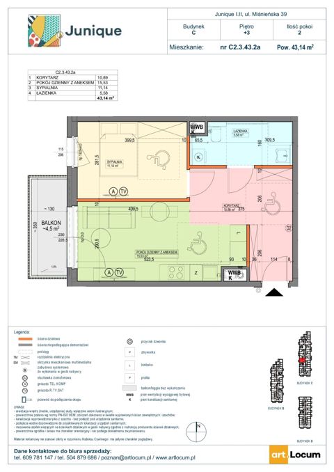 Plan 2 pok. 43m²