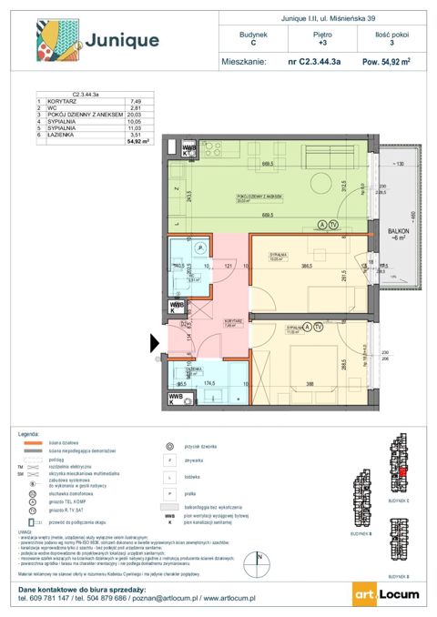 Plan 3 pok. 55m²