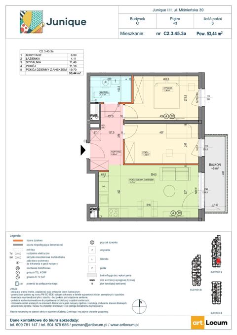 Plan 3 pok. 53m²