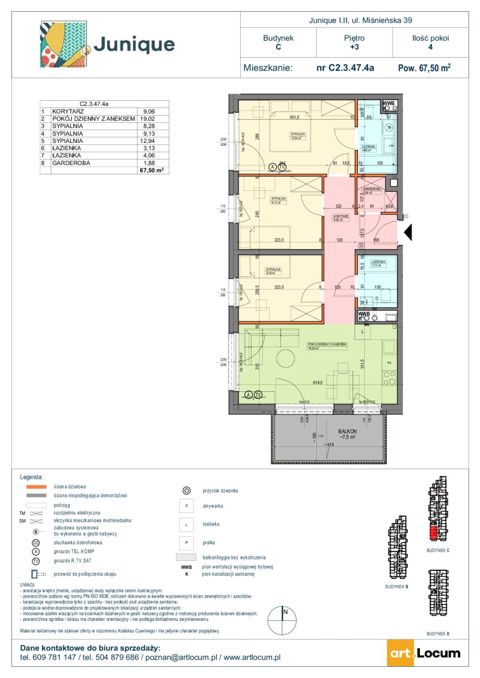 Plan 4 pok. 68m²