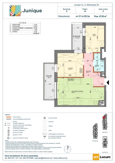 Plan 3 pok. 48m²