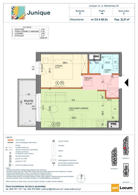 Plan 2 pok. 34m²