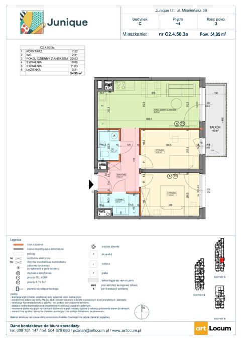 Plan 3 pok. 55m²