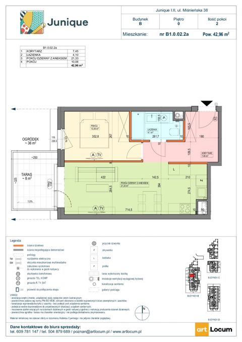 Plan 2 pok. 43m²