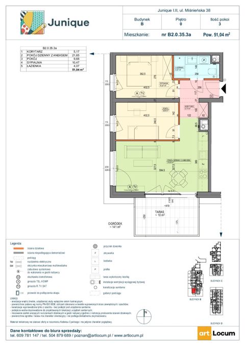 Plan 3 pok. 51m²