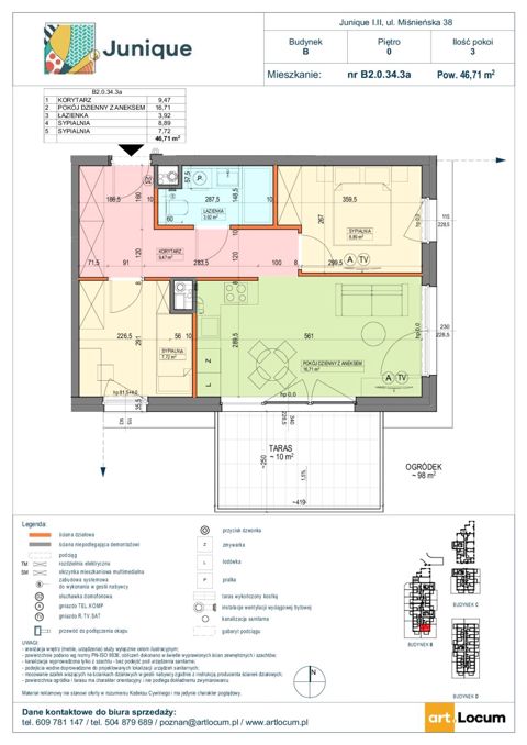 Plan 3 pok. 47m²