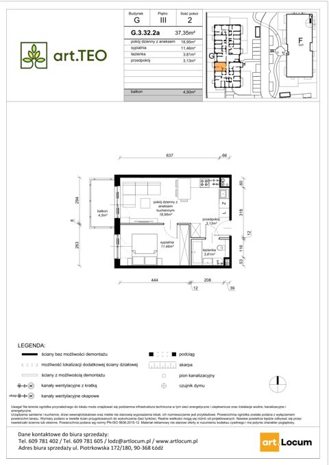 Plan 2 pok. 37m²