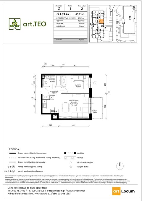 Plan 2 pok. 40m²