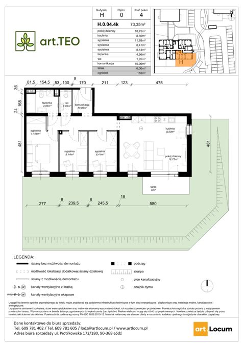 Plan 4 pok. 73m²