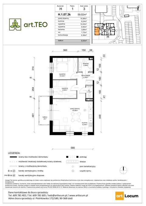 Plan 3 pok. 59m²