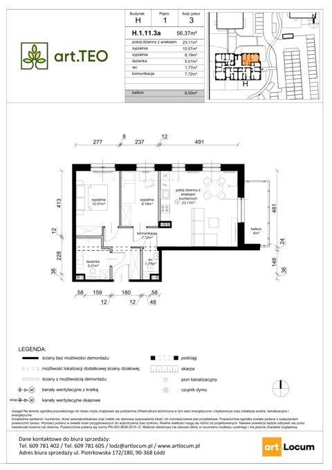 Plan 3 pok. 56m²