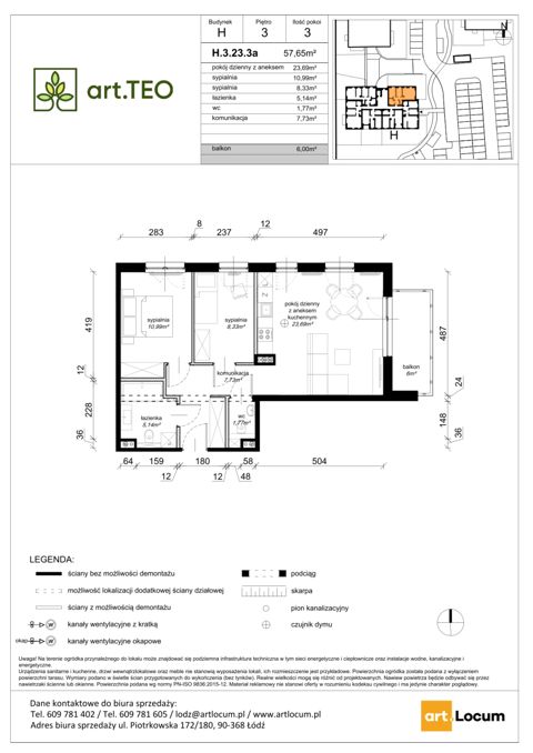 Plan 3 pok. 58m²