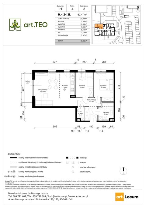 Plan 3 pok. 62m²