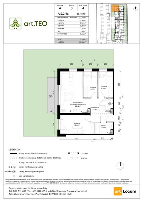 Plan 4 pok. 66m²