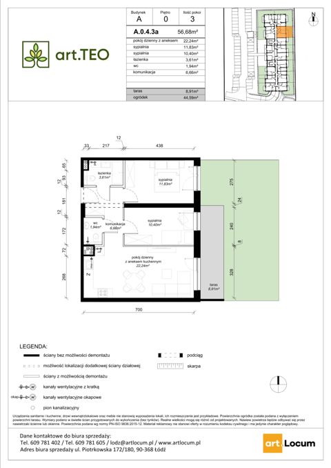 Plan 3 pok. 57m²