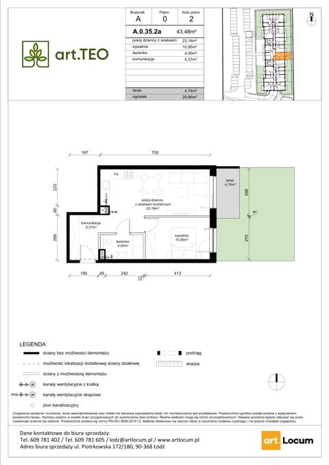 Plan 2 pok. 43m²