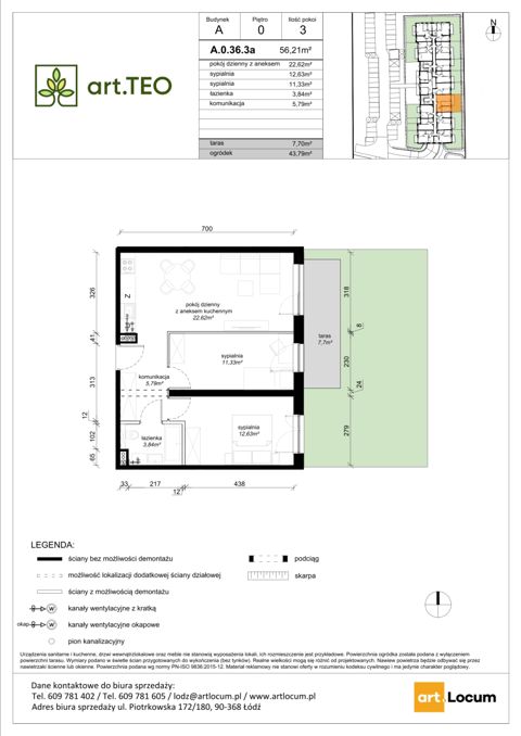 Plan 3 pok. 56m²
