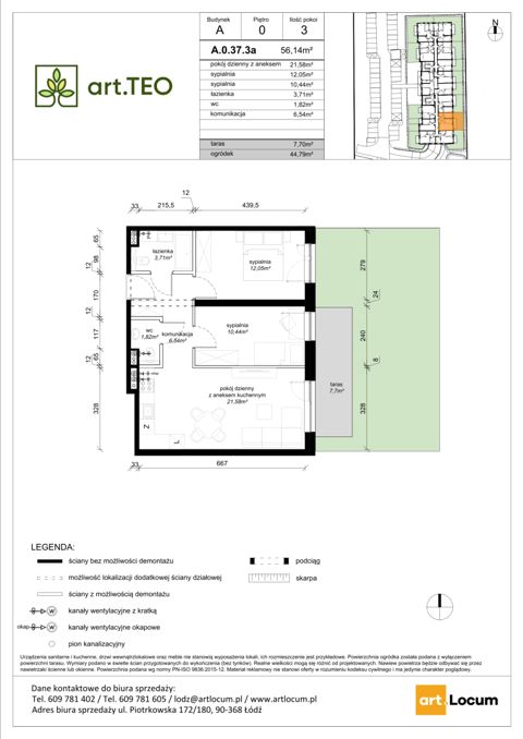 Plan 3 pok. 56m²