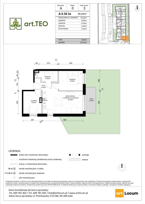 Plan 3 pok. 46m²