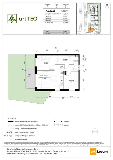 Plan 3 pok. 46m²