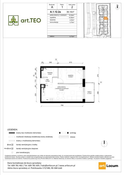 Plan 2 pok. 38m²