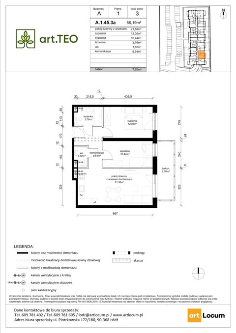 Plan 3 pok. 56m²