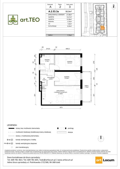 Plan 3 pok. 57m²