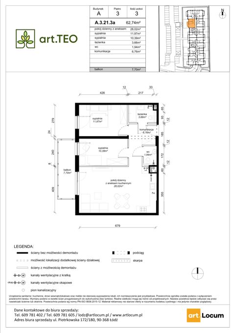 Plan 3 pok. 63m²