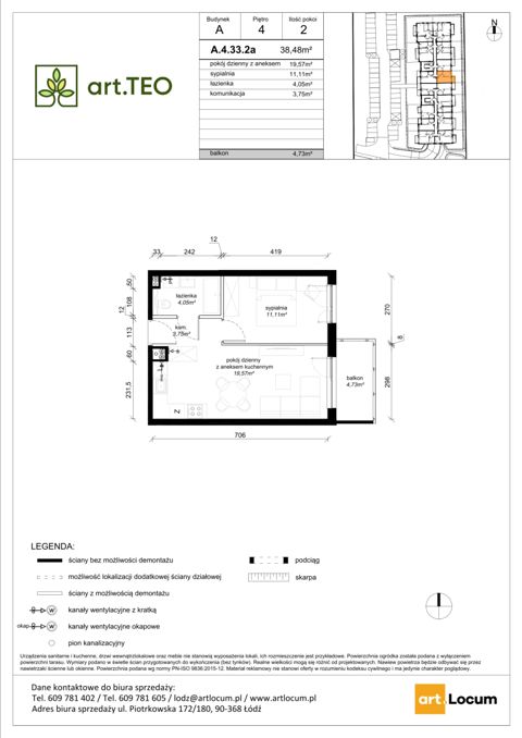 Plan 2 pok. 38m²