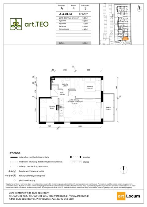 Plan 3 pok. 48m²