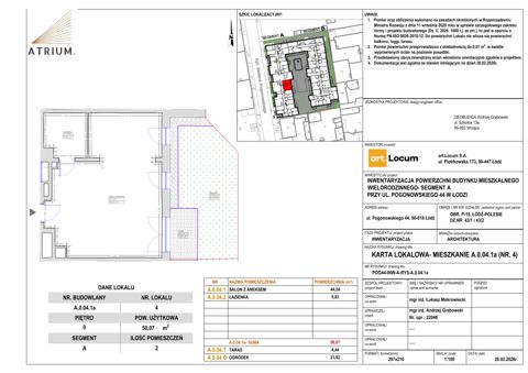 Plan 1 pok. 50m²