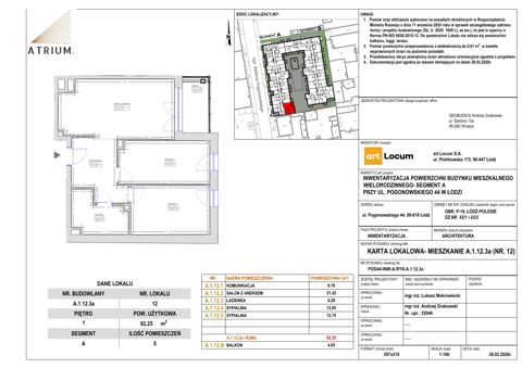 Plan 3 pok. 62m²