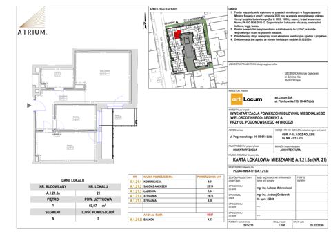 Plan 3 pok. 60m²