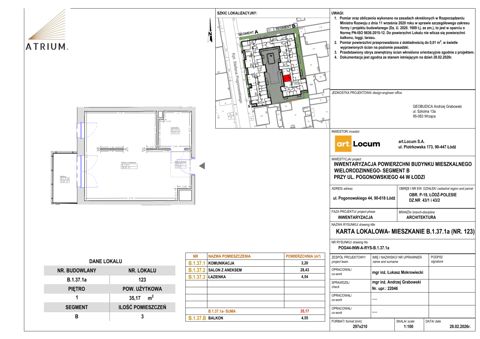 Plan 1 pok. 35m²