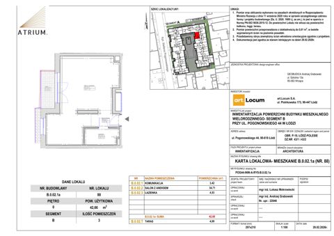 Plan 1 pok. 43m²