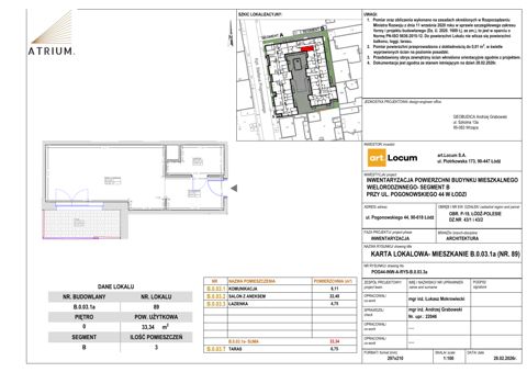Plan 1 pok. 33m²