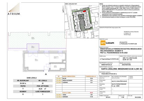 Plan 1 pok. 29m²